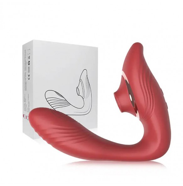 MAN NUO - BECKY Suction Vibrating Wireless Remote Wearable (Chargeable - Red Rose)